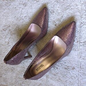 Michael Kors Dorothy pink sparkle heels size 8.5